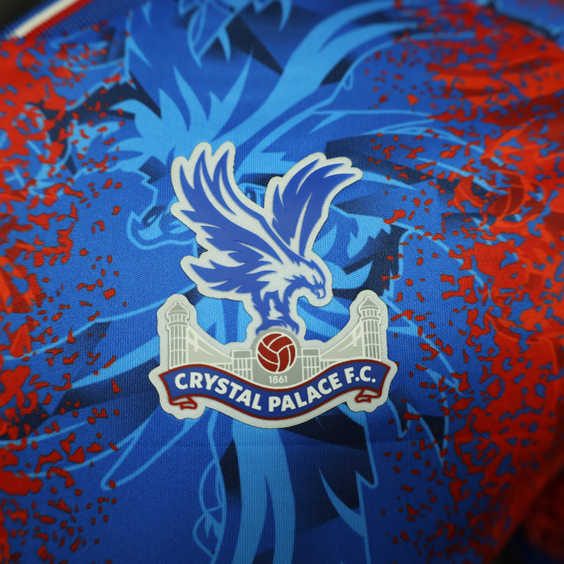 Camisa do Crystal Palace I 24/25 JOGADOR Azul e Vermelha