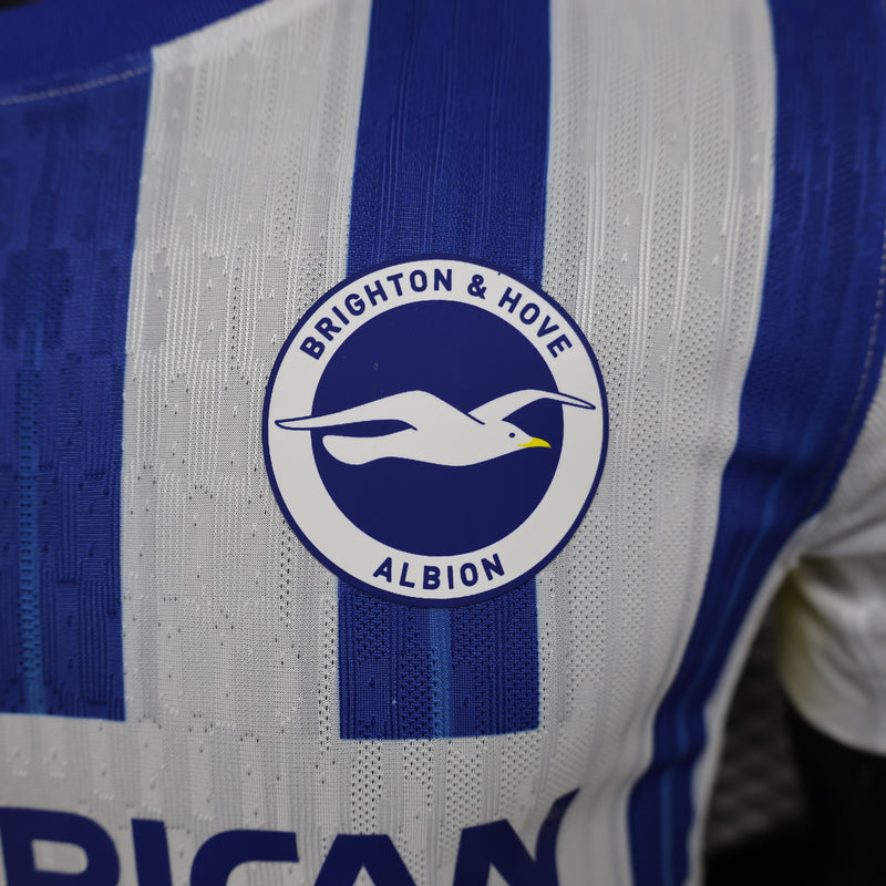 Camisa do Brighton I 24/25 JOGADOR Branca e Azul