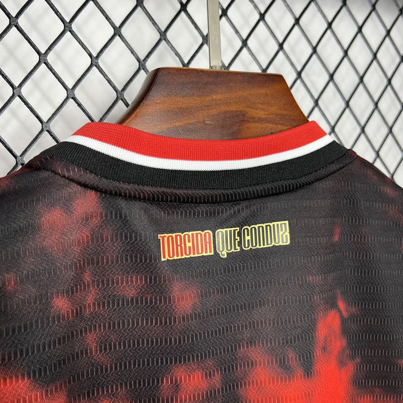 Camisa do São Paulo III 24/25 Torcedor Preta e Vermelha
