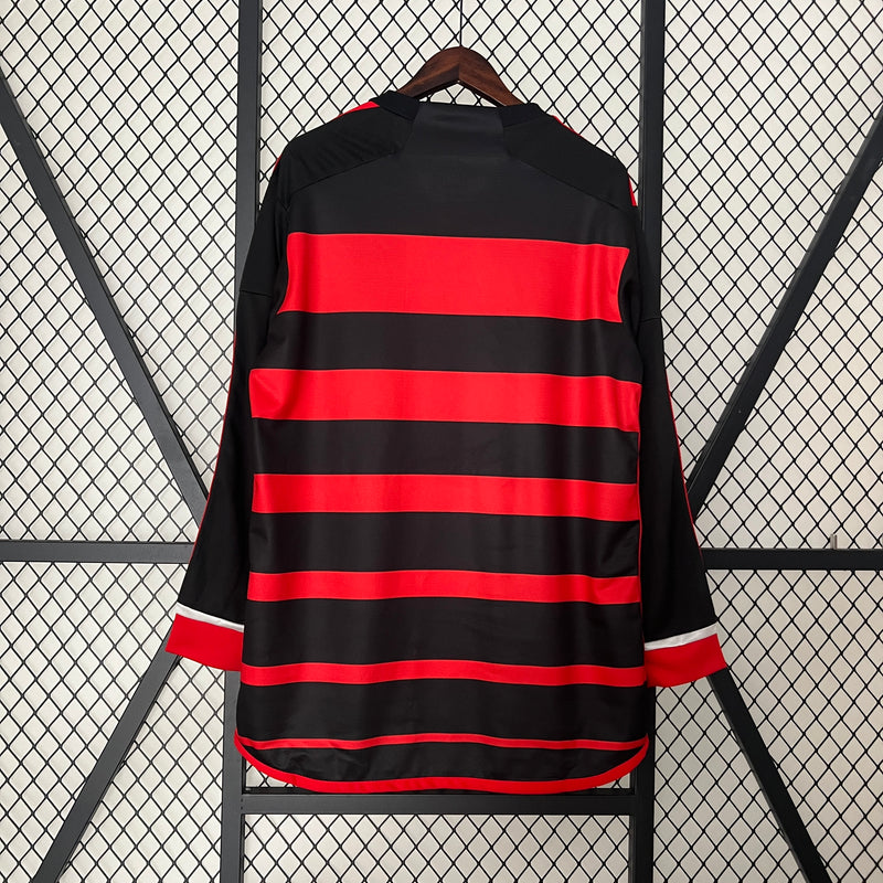 Camisa do Flamengo manga longa I 24/25 Torcedor Preto e Vermelho