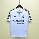 Camisa do Real Madrid I 03/04 Torcedor Branca RETRO