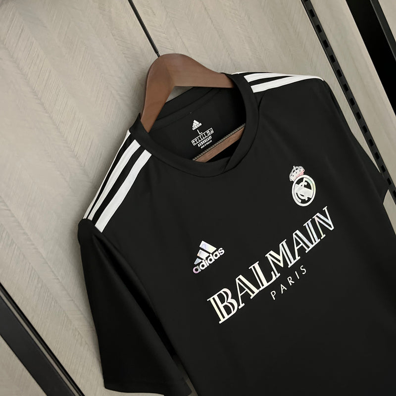 Camisa do Real Madrid Balmain 23/24 Torcedor Preta