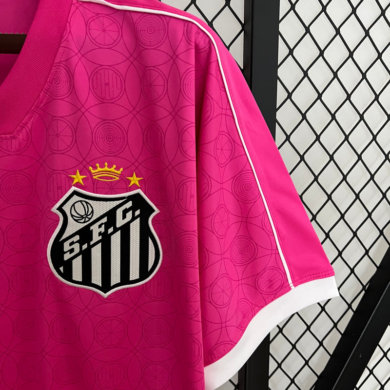 Camisa do Santos Outubro Rosa 23/24 Torcedor Rosa