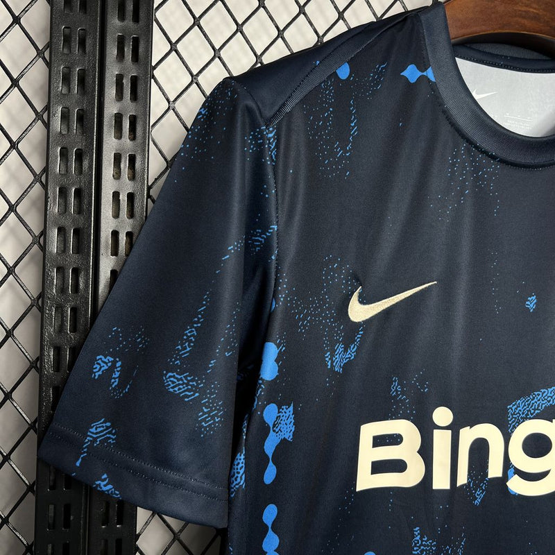 Camisa do Chelsea Pré-Jogo 24/25 Torcedor Azul Escuro