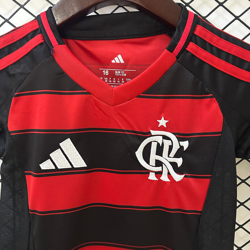 Kit infantil do Flamengo I 25/26 Torcedor Preto e Vermelho