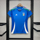 Camisa Feminina da Itália I 2024 Torcedor Azul