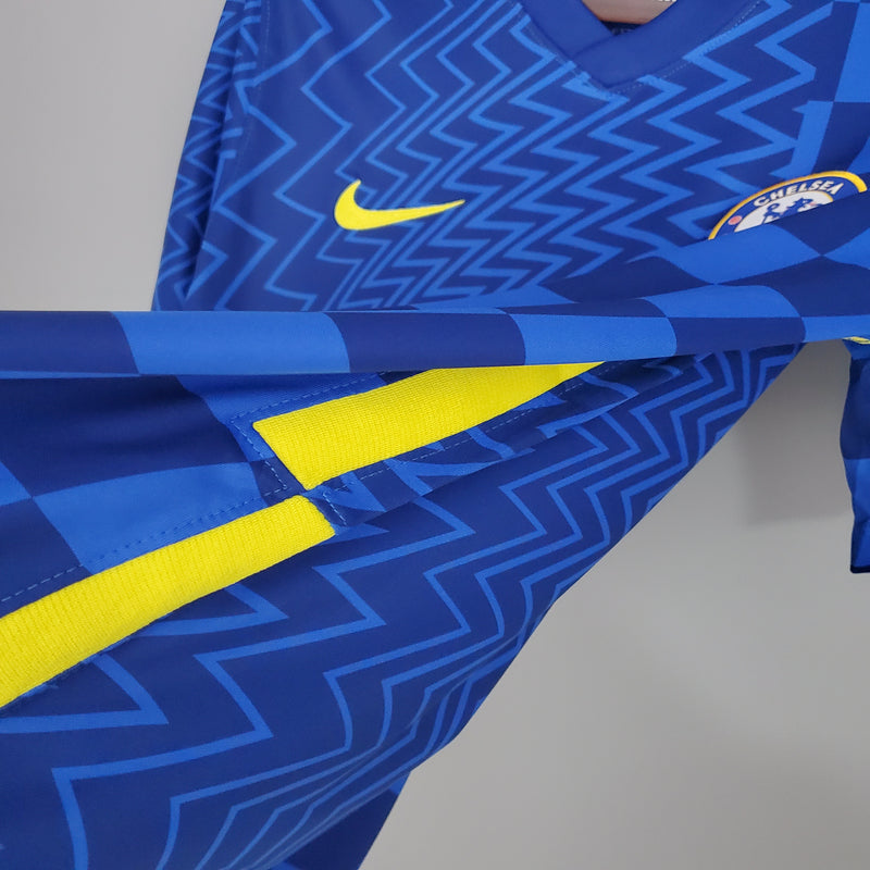 Camisa do Chelsea I 21/22 Torcedor Azul