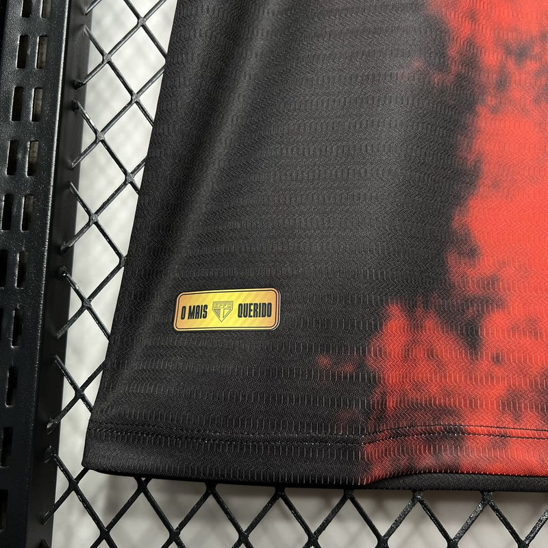Camisa do São Paulo III 24/25 Torcedor Preta e Vermelha