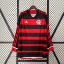 Camisa do Flamengo manga longa I 24/25 Torcedor Preto e Vermelho