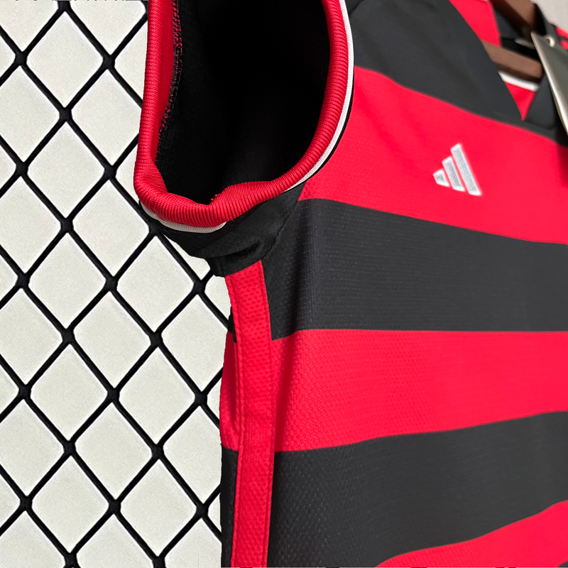 Camisa Feminina do Flamengo I 24/25 Torcedor Preto e Vermelho