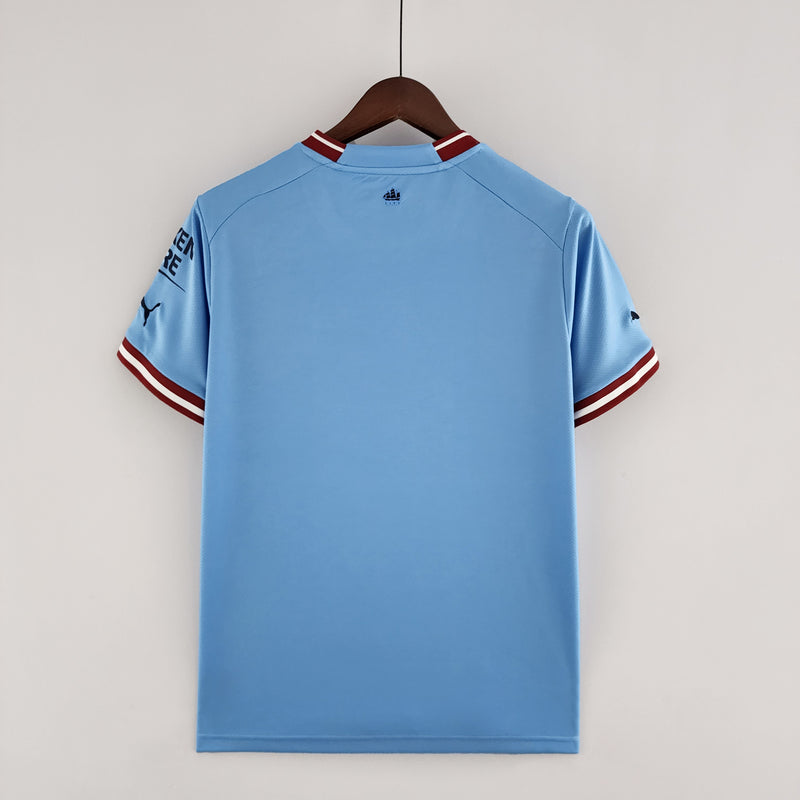 Camisa do Manchester City I 22/23 Torcedor Azul