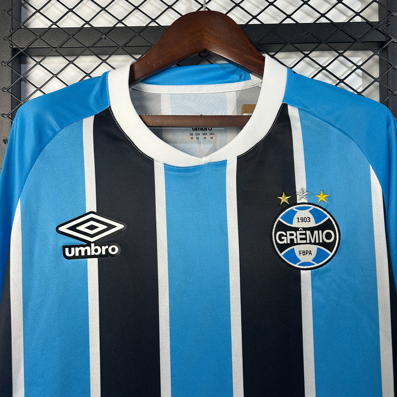 Camisa do Gremio I Manga Longa 25/26 Torcedor Tricolor