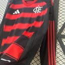 Camisa do Flamengo Manga longa I 25/26 Torcedor Preta e Vermelha
