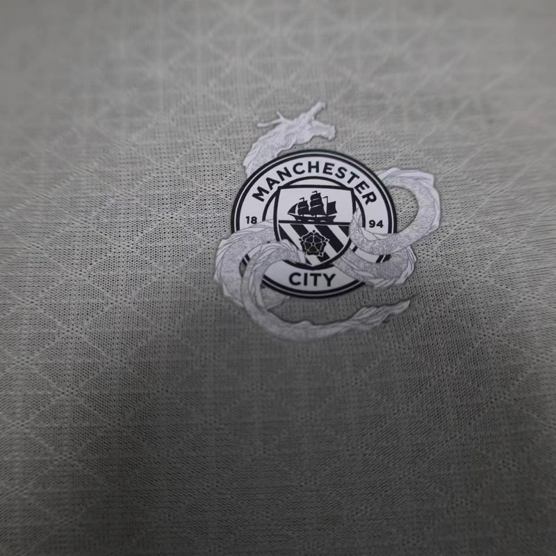 Camisa do Manchester City Year of the Dragon 24/25 JOGADOR Branca