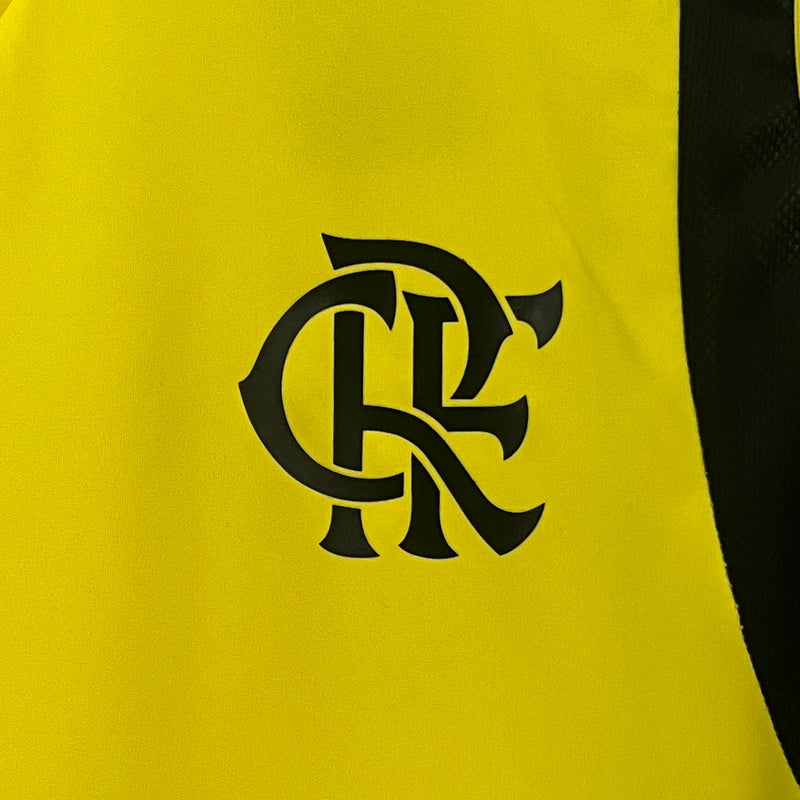 Camisa Regata do Flamengo Treino 24/25 Torcedor Amarela