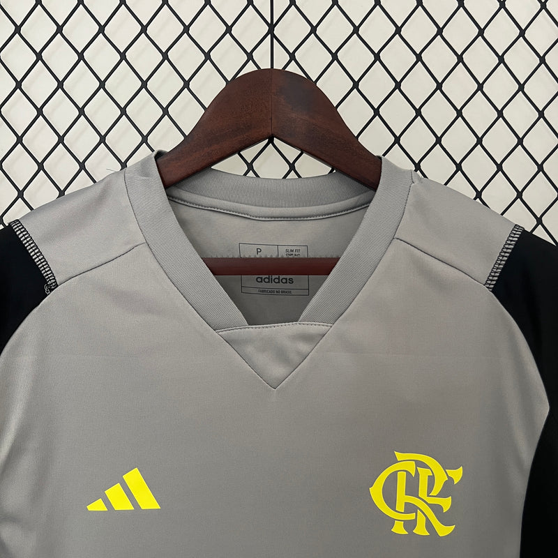 Camisa Feminina do Flamengo Treino 24/25 Torcedor Cinza