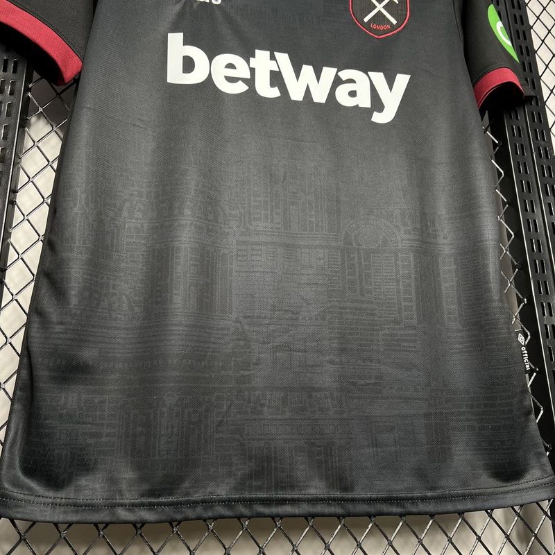 Camisa do West Ham United II 24/25 Torcedor Preta