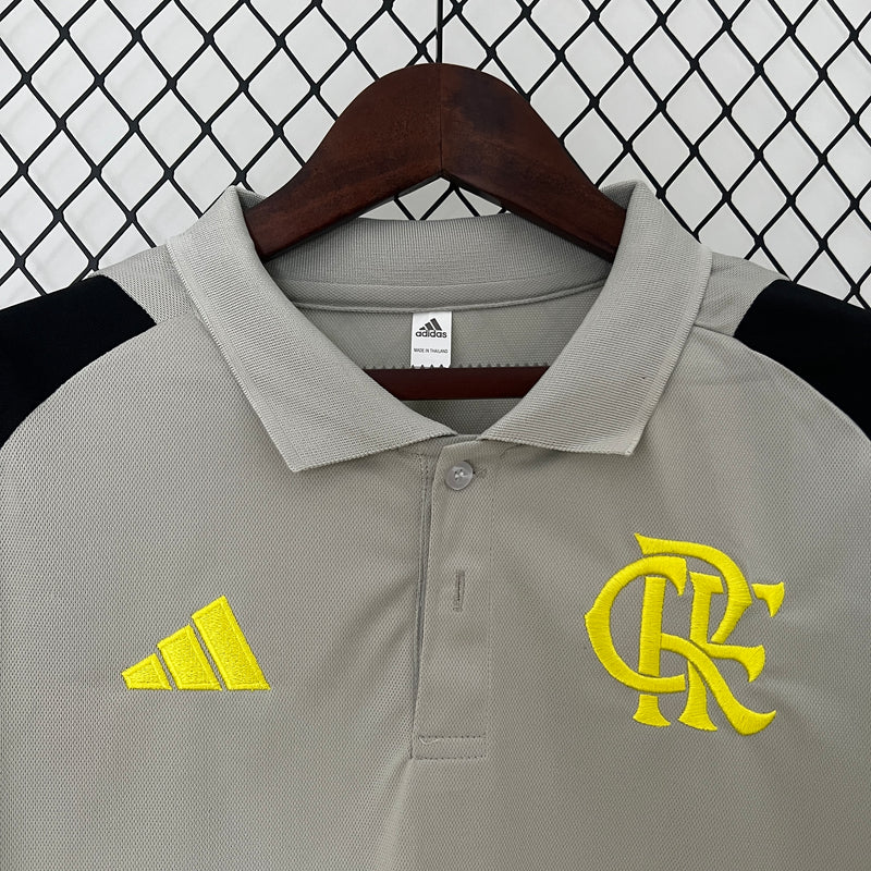 Camisa do Flamengo Polo Treino 24/25 Torcedor Cinza