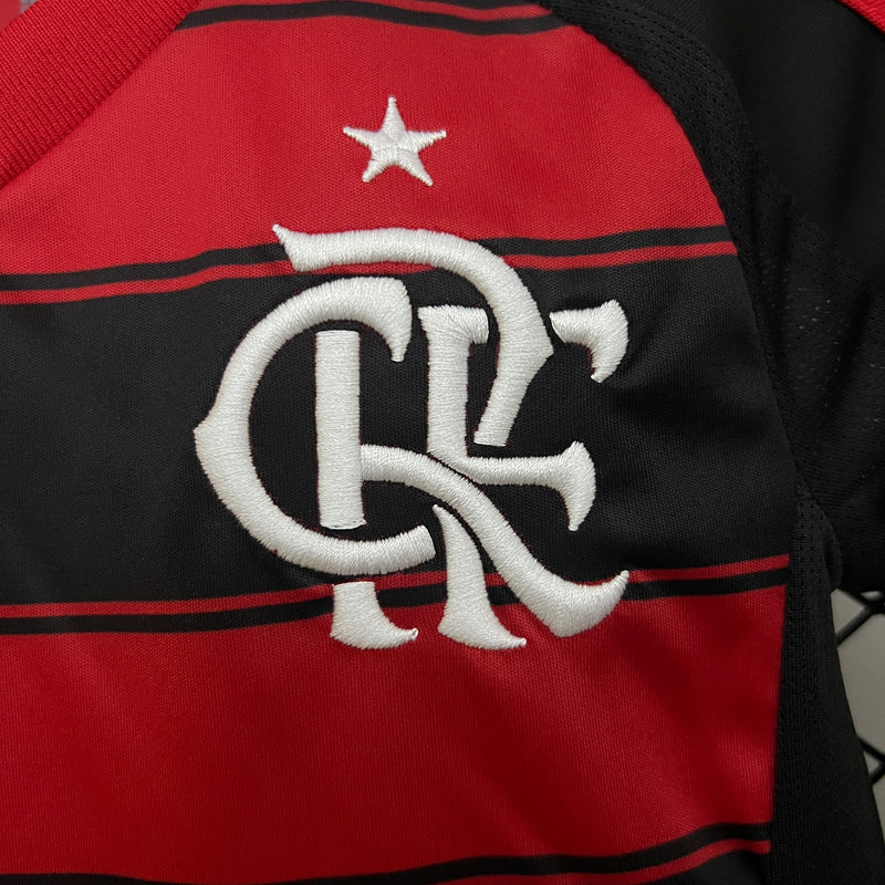 Kit infantil do Flamengo I 25/26 Torcedor Manga Longa