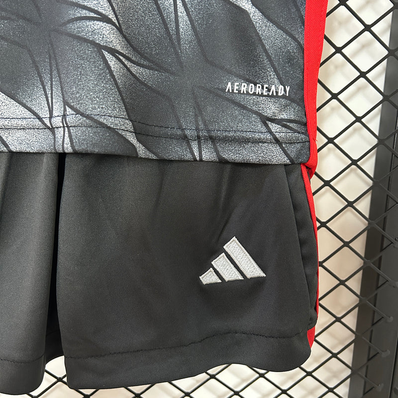 Kit infantil do Flamengo III 24/25 Torcedor Cinza