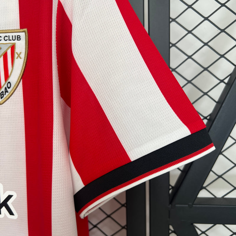 Camisa do Athletico Bilbao I 25/26 Torcedor Vermelha e Branca