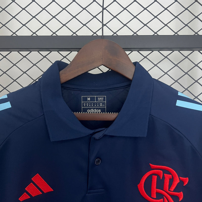 Camisa do Flamengo Polo Treino 25/26 Torcedor Azul Escuro