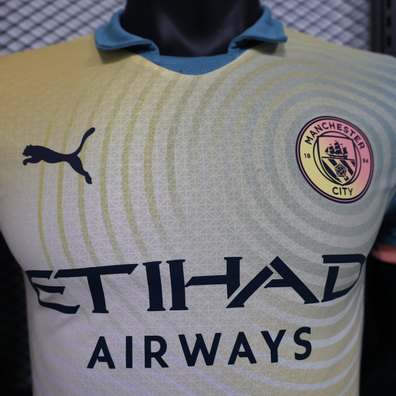 Camisa do Manchester City IIII 24/25 JOGADOR Amarela