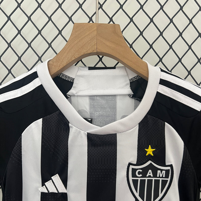 Kit infantil do Atlético Mineiro I 24/25 Torcedor Preto e Branco