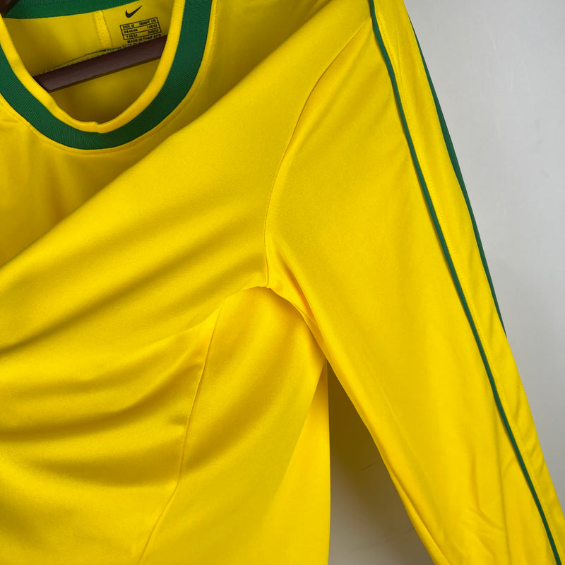 Camisa da Seleção Brasileira I Manga Longa 1998 Torcedor RETRO