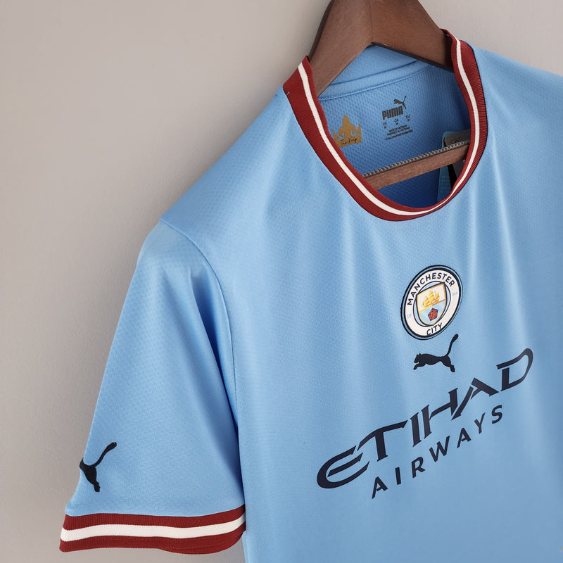 Camisa do Manchester City I 22/23 Torcedor Azul