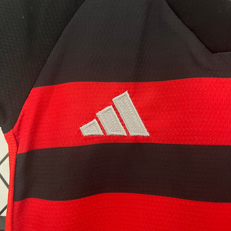 Kit infantil do Flamengo I 24/25 Torcedor Preto e Vermelho