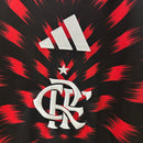 Camisa do Flamengo Pré-jogo 25/26 Torcedor Preto e Vermelho