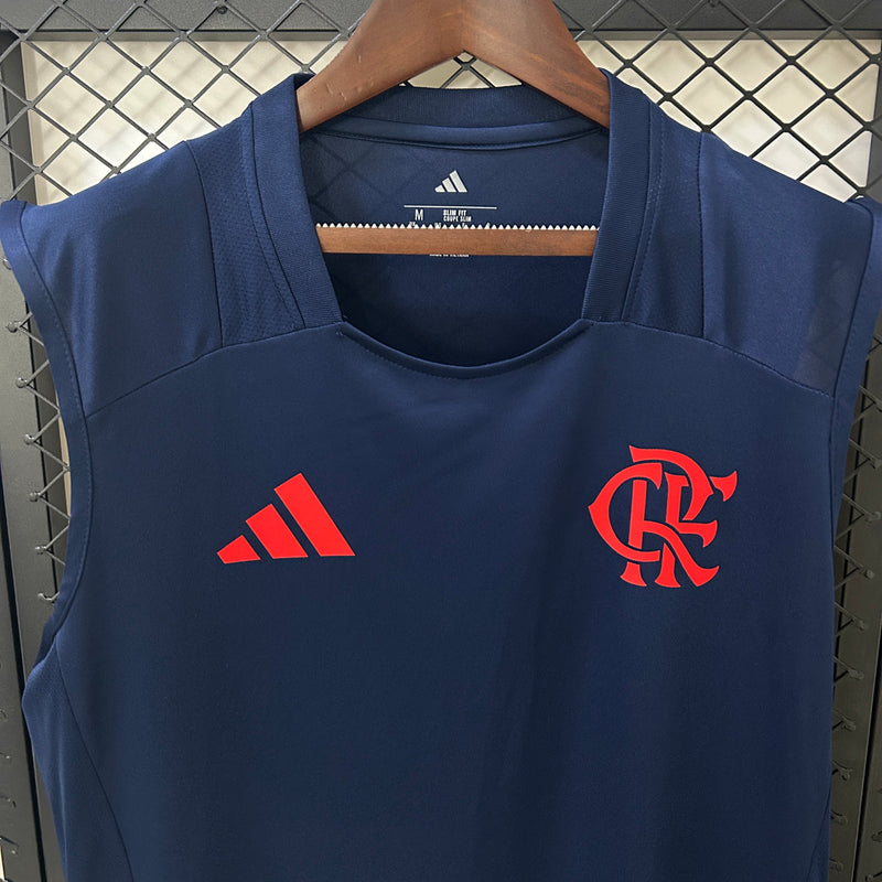 Camisa Regata do Flamengo Treino 25/26 Torcedor Azul Escuro
