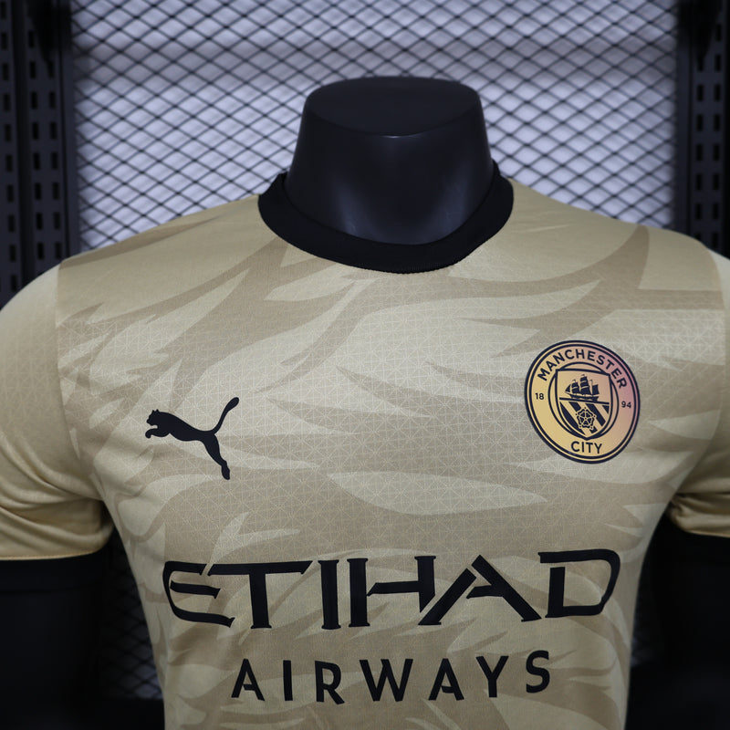 Camisa do Manchester City Edição Especial 24/25 JOGADOR Dourada