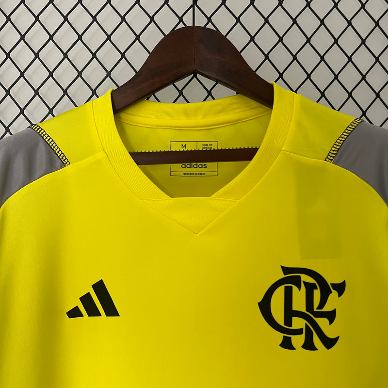 Camisa do Flamengo Polo Treino 24/25 Torcedor Amarela