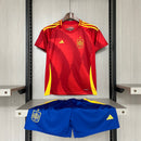 Kit infantil seleção da Espanha I 2024 Torcedor Vermelha