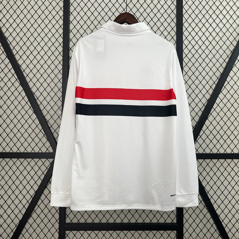 Camisa do São Paulo I Manga Longa 24/25 Torcedor Branca