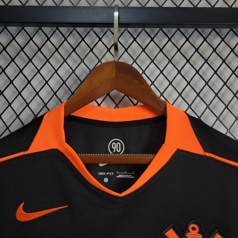 Camisa do Corinthians III 25/26 Torcedor Preta e Laranja