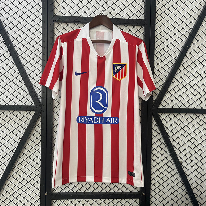 Camisa do Atlético Madrid I 25/26 Torcedor Vermelha e Branca