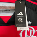Camisa Feminina do Flamengo I 24/25 Torcedor Preto e Vermelho