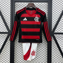 Kit infantil do Flamengo I 25/26 Torcedor Manga Longa