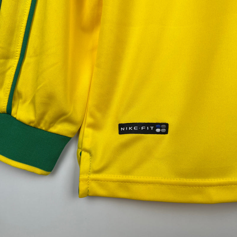 Camisa da Seleção Brasileira I Manga Longa 1998 Torcedor RETRO