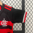 Kit infantil do Flamengo I 24/25 Torcedor Preto e Vermelho
