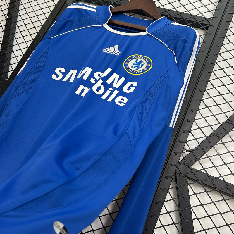Camisa do Chelsea I Manga Longa 06/07 Torcedor RETRO