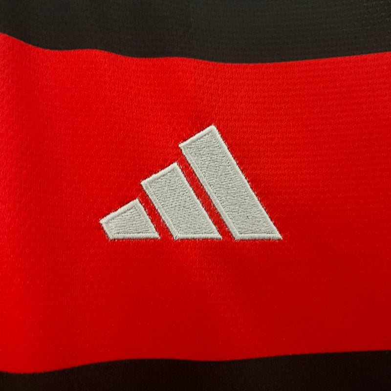 Camisa do Flamengo manga longa I 24/25 Torcedor Preto e Vermelho