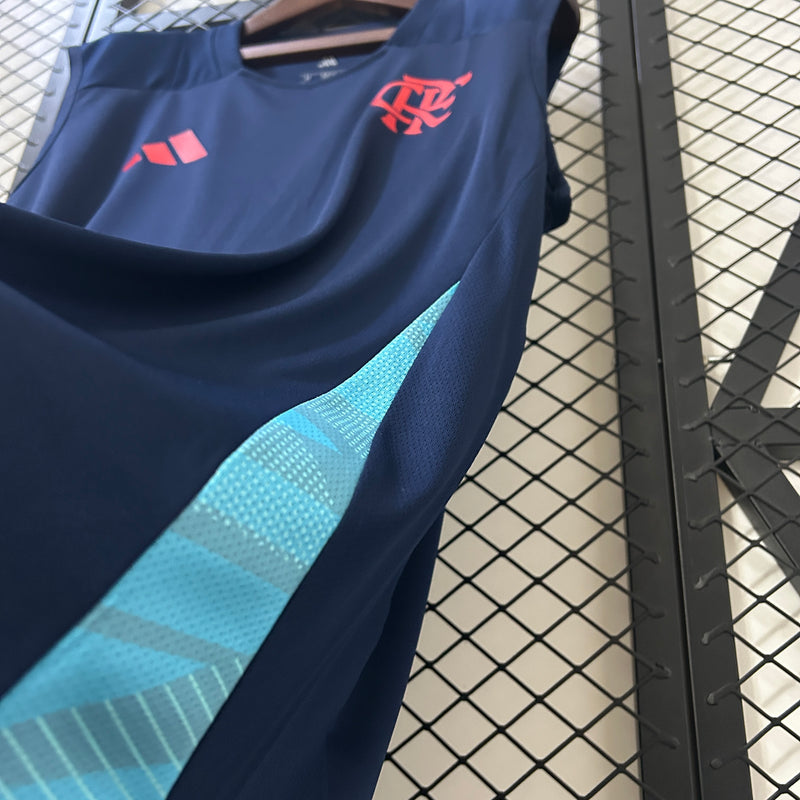Camisa Regata do Flamengo Treino 25/26 Torcedor Azul Escuro