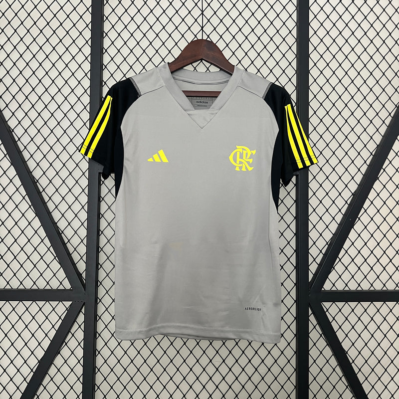 Camisa Feminina do Flamengo Treino 24/25 Torcedor Cinza