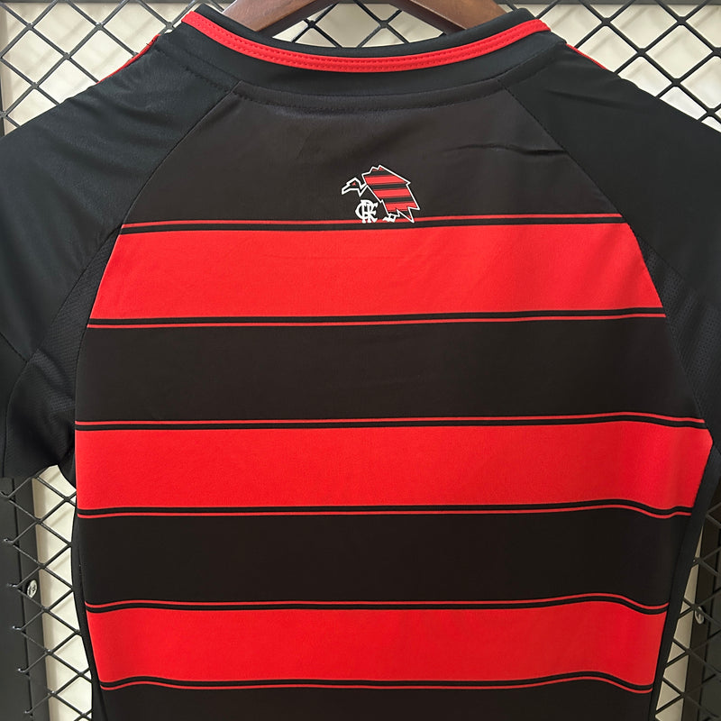 Camisa Feminina do Flamengo I 25/26 Torcedor Preto e Vermelho