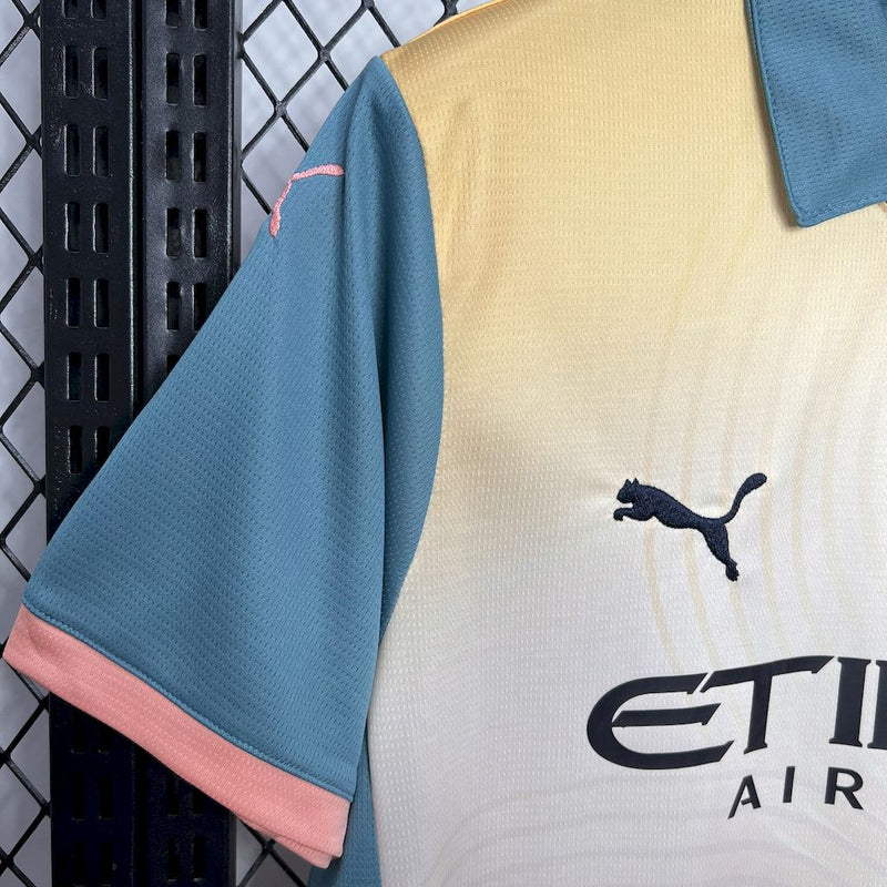 Camisa do Manchester City IIII 24/25 Torcedor Amarela