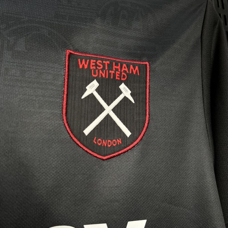 Camisa do West Ham United II 24/25 Torcedor Preta